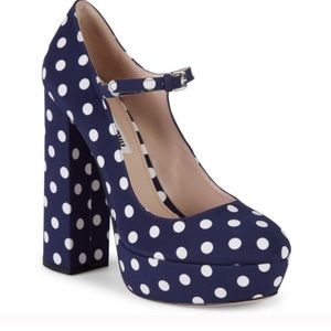 Miu Miu Polka Dot Platform Mary Jane - NWT